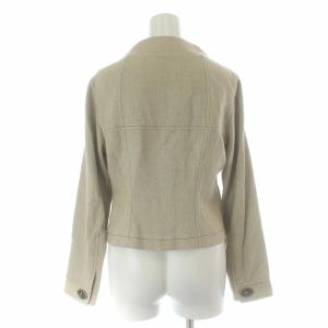 SYBILLA ノーカラージャケット 総裏地 ショート丈 M ベージュ