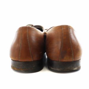 Salvatore Ferragamo ビジネスシューズ Uチップ レザー 8.5EEE 26.5cm 茶 ブラウン