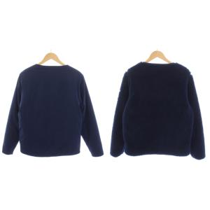 Columbia リバーシブル フリースジャケット ナイロンジャケット ロゴ刺繍 S 紺 ネイビー PM1927