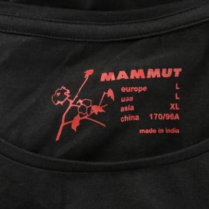 MAMMUT Mammut Logo T-Shirt マンモスロゴTシャツ カットソー 半袖 クルーネック ストレッチ プリント 刺繍 XL