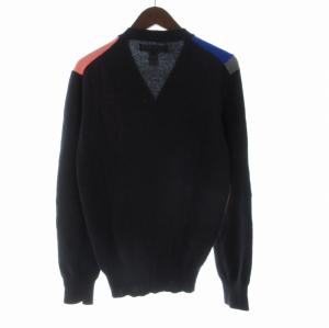 COMME des GARCONS SHIRT クレイジー パターン ウール カーディガン ニット Vネック 長袖 M マルチカラー