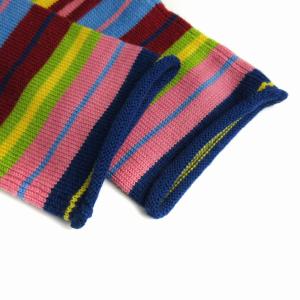 COMME des GARCONS HOMME PLUS ニット セーター ボーダー クルーネック 長袖 マルチカラー PG-N047