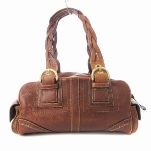 COACH ハンドバッグ レザー 鞄 茶 ブラウン 10048