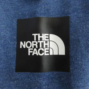 THE NORTH FACE スクエアロゴクルー スウェット トレーナー プルオーバー ロゴ プリント 裏起毛 長袖 S 青 ブルー NT61931