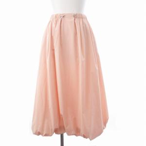 22SS ギャザースカート フレアスカート ロング バルーン 1 S ピンク