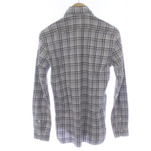 BARBA タグ付き ネルシャツ チェック 38 S 長袖 グレー /XK