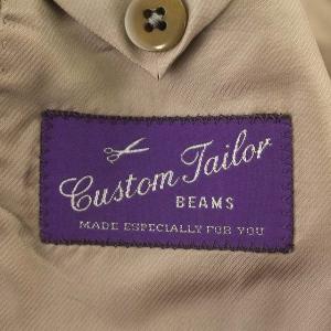 BEAMS カスタムテーラー CUSTOM TAILOR BEAMS テーラードジャケット ヘリンボーン ウール 茶