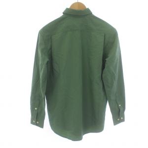 LACOSTE 撥水リサイクルナイロンアウターシャツ ロゴ ワッペン 長袖 38 S 緑 グリーン CH158LJ /XK