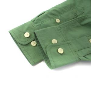 LACOSTE 撥水リサイクルナイロンアウターシャツ ロゴ ワッペン 長袖 38 S 緑 グリーン CH158LJ /XK