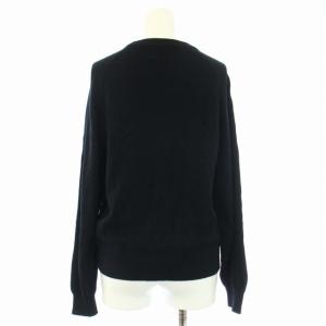 BEAUTY&YOUTH UNITED ARROWS WOOL & CASHMERE ウールカシミヤ天竺クルーネックニット セーター 長袖 黒 ブラック 1613-119-3359