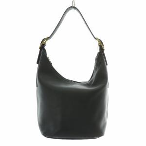COACH ワンショルダーバッグ ハンドバッグ レザー ロゴチャーム 黒 ブラック 9823