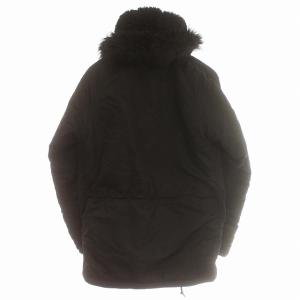 ALPHA INDUSTRIES N-3B フライトジャケット フード ボア ミリタリー コート ナイロン S 黒 ブラック