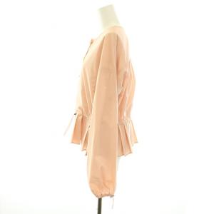 Chesty タフタバルーンジャケット ブルゾン アウター ノーカラー 裾プリーツ 1 S ピンク