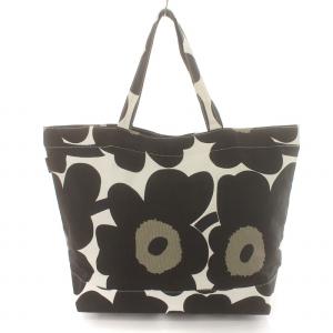 marimekko タグ付き UNIKKOBAG トートバッグ 花柄 鞄 黒 ブラック 021725-030