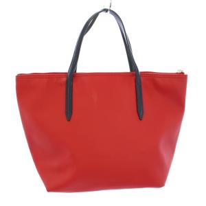 LACOSTE トートバッグ ハンドバッグ PVC 赤 紺
