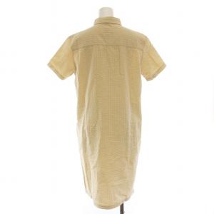 LACOSTE ワンピース シャツワンピ ミニ 半袖 42 ベージュ