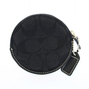COACH キャンバス シグネチャー 小銭入れ コインケース ポーチ 黒