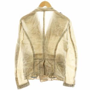 DOLCE&GABBANA テーラードジャケット シングル 麻 リネン 46 S ベージュ