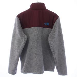 THE NORTH FACE SHERPA FLEECE シェルパフリース ボア スタンドカラー ハーフジップ 切替 ロゴ 刺繍 S グレー NF0A3RS9