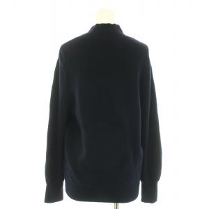 23区 ニット セーター ハイネック 長袖 ハイゲージ ウール 40 L 紺 ネイビー