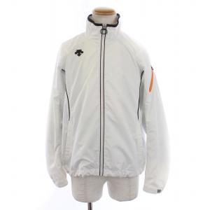DESCENTE セットアップ ジャージ 上下 トラックジャケット ジップアップ イージーパンツ M 白 ホワイト DAT-3114