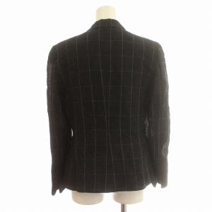 ARMANI COLLEZIONI テーラードジャケット ウール チェック柄 42 M グレー