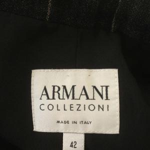ARMANI COLLEZIONI テーラードジャケット ウール チェック柄 42 M グレー