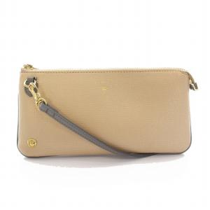 ウォレット ショルダーバッグ レザー ベージュ /YM