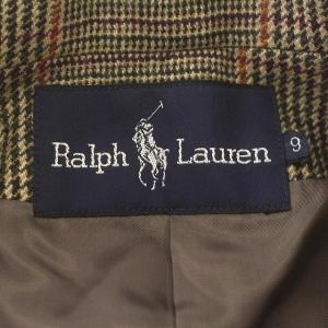 RALPH LAUREN ツイード テーラードジャケット ブレザー 9 M ベージュ 茶