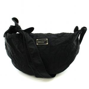 ショルダーバッグ キルティング ロゴプレート 鞄 黒 ブラック