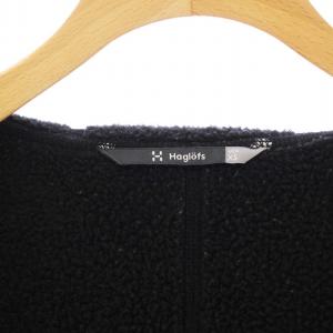 Haglofs SWOOK HOOD ジップアップパーカー 長袖 裏ボア XS 黒 ブラック /KH