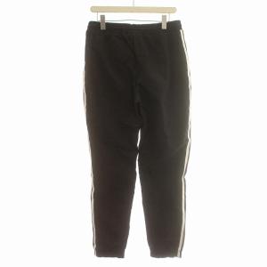 adidas WARM UP TRACK PANTS ナイロンパンツ トラックパンツ ライン XL 黒 ブラック