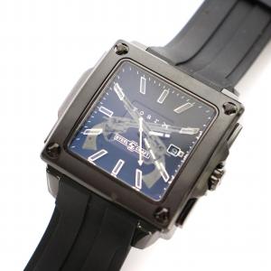 steel craft 腕時計 クオーツ 3針 カレンダー ウォッチ 黒 ブラック ジャンク品 /DK