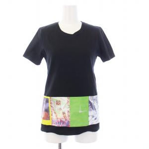 Tシャツ カットソー 半袖 プリント M 黒 ブラック IM11JK136