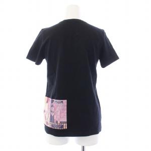 ISSEY MIYAKE Tシャツ カットソー 半袖 プリント M 黒 ブラック IM11JK136