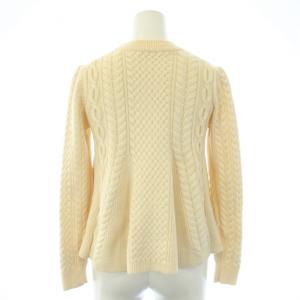 ESTNATION 21AW ペプラムニット セーター クルーネック 長袖 ケーブル編み F 白 アイボリー /TK