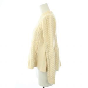 ESTNATION 21AW ペプラムニット セーター クルーネック 長袖 ケーブル編み F 白 アイボリー /TK