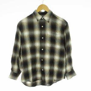 ネルシャツ チェック柄 F 茶 ブラウン /MM