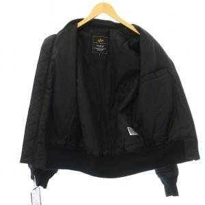 ALPHA INDUSTRIES INDUTRIES ライトフライトジャケット MA-1 ブルゾン 中綿 ジップアップ S 黒 ブラック TA0720-001