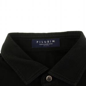 TOMORROWLAND PILGRIM 22SS コットンメッシュ ポロシャツ カットソー 鹿の子 半袖 M 黒 ブラック 61-05-22-05001