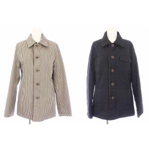 中綿ジャケット リバーシブル アウター クラブチェック 9 M 紺 ネイビー /KH