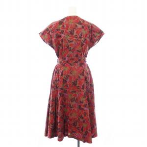 burberrys ヴィンテージ シャツワンピース ベルト付き 9AB レッド