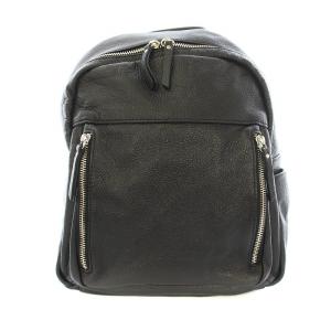 リュックサック デイバッグ シュリンクレザー 黒 ブラック /KU