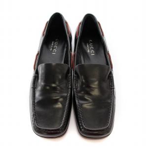 GUCCI モカシン ローファー スリッポン 靴 シューズ 36.5 黒 ブラック 6143 /DK