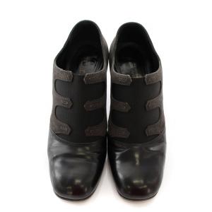 FENDI ブーティー ショートブーツ スエード ハイヒール 靴 シューズ 36 チャコールグレー /DK