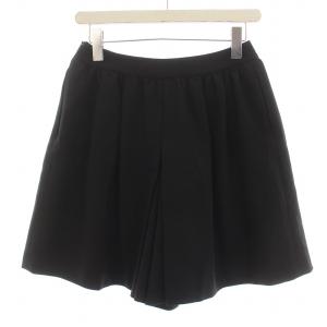 René BASIC キュロット ショートパンツ タック ストレッチ 36 M 黒 ブラック