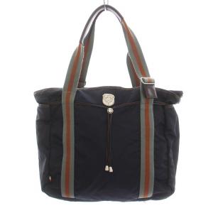 トートバッグ ハンドバッグ ナイロン 紺 /YM