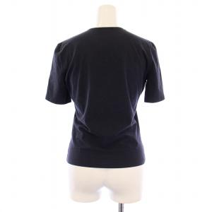 CELINE オールドセリーヌ マカダム Tシャツ カットソー 半袖 クルーネック ロゴ刺繍 42 ネイビー