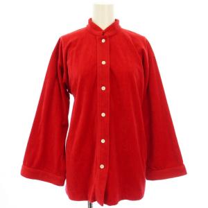 シャツ 長袖 総柄 ワイドスリーブ 155-85 赤 レッド /TK