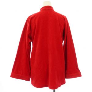 YVES SAINT LAURENT シャツ 長袖 総柄 ワイドスリーブ 155-85 赤 レッド /TK